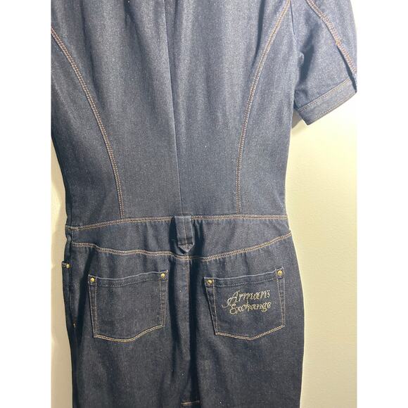 Armani Exchange Jean gold Zip Jean Dress  Size 10 - Picture 12 of 14